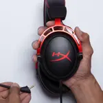 Auriculares para juegos HyperX Cloud Alpha de doble cámara rojos