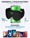 Antifaz Para Dormir Con Auriculares Bluetooth 5.4 MUSICOZY GH01 Batería 14 Horas