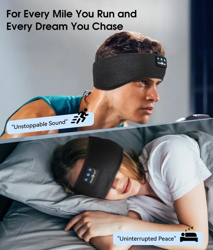 Auriculares Vincha Para Dormir MUSICOZY GH01 Bluetooth Deportiva