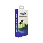 Auricular USB C in-ear NEGRO con micrófono NISUTA - NSAU4C