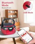 Boombox Cd Bluetooth Cassette Radio Mp3 Usb Aux Con Grabador Rojo