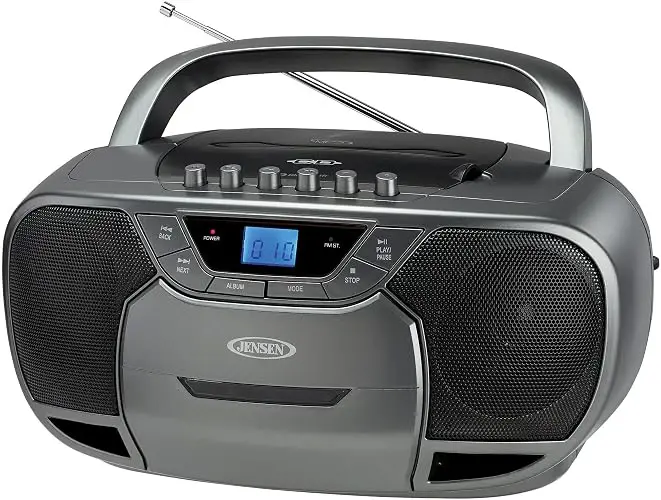 Jensen Cd 590 Grabador Cassette Cd Radio Bluetooth Mp3 1w Gris
