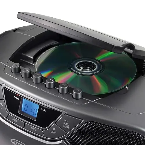 Jensen Cd 590 Grabador Cassette Cd Radio Bluetooth Mp3 1w Gris