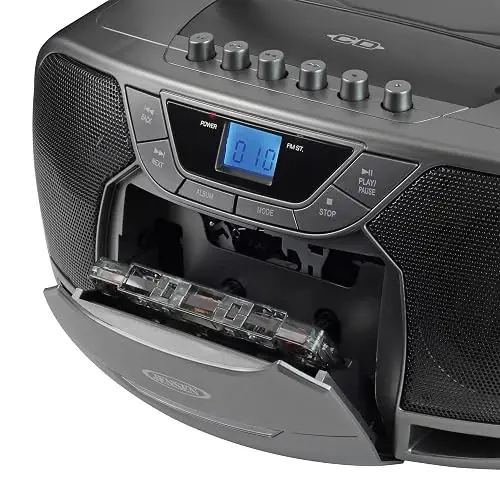 Jensen Cd 590 Grabador Cassette Cd Radio Bluetooth Mp3 1w Gris