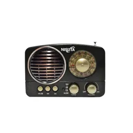 Radio Negra Am/Fm Vintage Con Mp3/B...