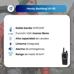 Radio Portátil Handy Baofeng UV82 Doble Banda VHF UHF