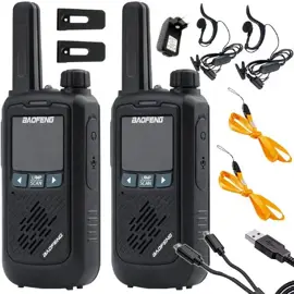 2 Radios Movil Handy  Bf T17 Batería Recargable 16 C...