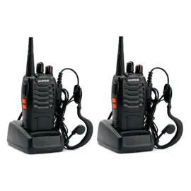 Kit X2 Radios Movil Handy  Bf888S Antena Vhf Uhf 16 ...