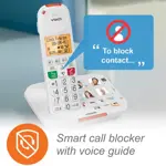 Teléfono inalámbrico para personas mayores VTech amplificado con contestador automático