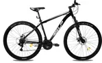 Bicicleta MTB 5 Pro - R29, Talle 18, 21 V, Disco, Acero, Negra/Gris/Blanca