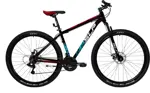 Bicicleta MTB 10 Pro - R29, Talle 18, 21 V, Disco, Aluminio, Negra/Azul/Roja