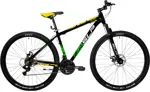 Bicicleta MTB 10 Pro - R29, T18, 21 V, Disco, Aluminio, Negra/Blanca/Amarilla