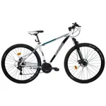 Bicicleta MTB 5 Pro - R29, Talle 20, 21 V, Disco, Acero, Negra/Blanca/Azul