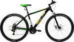 Bicicleta MTB 25 Pro - R29, T18, 21 V, Disco, Aluminio, Negra/Amarilla/Verde