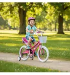Bici Cross Infantil Firebird R 16 Nena Canasto Porta Muñeca Rosa 15 "