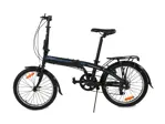 Bicicleta Plegable Philco Yoga Rodado 20 7 Velocidades Negra FF20PV071P