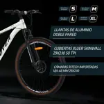 Bicicleta Mtb Overtech Fortis Sport R29 Aluminio Full Shimano Altus, 24V Color Azul/Blanco L