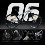 Bicicleta Mtb Overtech Mountain Bike Q6 R29 Aluminio 21v Freno A Disco Talle S Negro-Rojo-Blanco