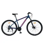 Bicicleta Mtb Overtech Mountain Bike Q6 R29 Aluminio 21v Freno A Disco Talle M Azul Rosa