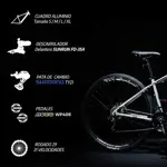 Bicicleta Mtb Overtech Mountain Bike Q6 R29 Aluminio 21v Freno A Disco Talle M Negro-Rojo-Rojo