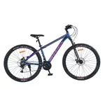 Bicicleta Mtb Overtech Mountain Bike Q6 R29 Aluminio 21v Freno A Disco Talle S Azul Rosa