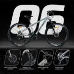 Bicicleta Mtb Overtech Mountain Bike Q6 R29 Aluminio 21v Freno A Disco Talle M Negro-Rojo-Blanco