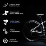 Bicicleta Mtb Overtech Mountain Bike Q6 R29 Aluminio 21v Freno A Disco Talle M Negro-Rojo-Blanco