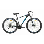 BICICLETA OVERTECH ARMADA OVER FORTIS ALUMINIO AL COLOR NEGRO AZUL TALLE M TAMAÑO DEL CUADRO M