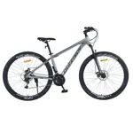 Bicicleta Mtb Overtech Q6 R29 Aluminio, 21v Con Shimano Con Suspensión, Gris/Negro L