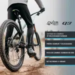 Bicicleta Mtb Overtech Q3 R29, 21 Velocidades Sunrun, Color Negro/Blanco, Tamaño del cuadro XL