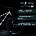 Bicicleta Mtb Overtech Q6 R29 Aluminio , 21v Con Shimano, Color Rosa/Blanco S