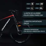 Bicicleta Mtb Overtech R29 Q5 Acero 21v Freno A Disco Color Negro verde blanco Tamaño Del Cuadro S