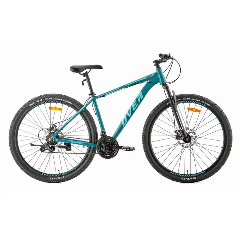 Bicicleta Mtb Overtech Fortis R29 Aluminio Full Shimano, 21V, Color Turquesa/Celeste L