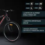 Bicicleta Overtech Armada Q3 Acero Con Suspensión Color Negro Azul Talle L