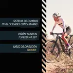 Bicicleta Mtb Overtech Q5 R29 21V Con suspensión, Color Negro/Naranja/Blanco M