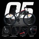 Bicicleta Mtb Overtech Q5 R29 Acero 21v Freno A Disco Negro Rojo Blanco Tamaño Del Cuadro M