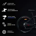 Bicicleta Mtb Overtech Q5 R29 Acero 21v Freno A Disco Negro Rojo Rojo Tamaño Del Cuadro M