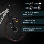 Bicicleta MTB Fortis GT R29 Aluminio, 24 Vel, Frenos Hidráulicos, Sus c/bloqueo, Crema/negro, S