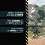 Bicicleta MTB Fortis GT R29 Aluminio, 24 Vel, Frenos Hidráulicos, Sus c/bloqueo, Crema/negro, S