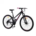 Bicicleta Mtb Overtech Q5 Lady R29, 21V Con Sus, Negro/Rosa M