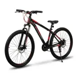 Bicicleta MTB BYNOX Highlands Acero R29 Talle L Negro-Rojo HE-MBEL29-NR