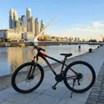 Bicicleta MTB BYNOX Highlands Acero R29 Talle L Negro-Rojo HE-MBEL29-NR