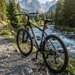 Bicicleta MTB BYNOX Highlands Acero R29 Talle M Negro-Verde HE-MBEM29-NV