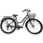 Bicicleta Urbana de Paseo Rodado 29 Fiat 500 con 7 Velocidades Gris