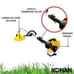 Bordeadora A Explosión Motor 2t 26cc 1hp Konan Naftera