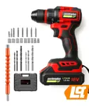 Taladro Brushless Atornillador Gardenplus Lh-199bk Lusqtoff Rojo 50