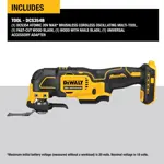 Herramienta oscilante DEWALT ATOMIC 20V MAX* inalámbrica DCS354B