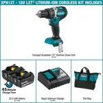 Martillador-taladro Makita XPH12T LXT de iones de litio de 18 V