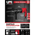 Martillo rotopercutor industrial UMI SDS Plus 720W HU015