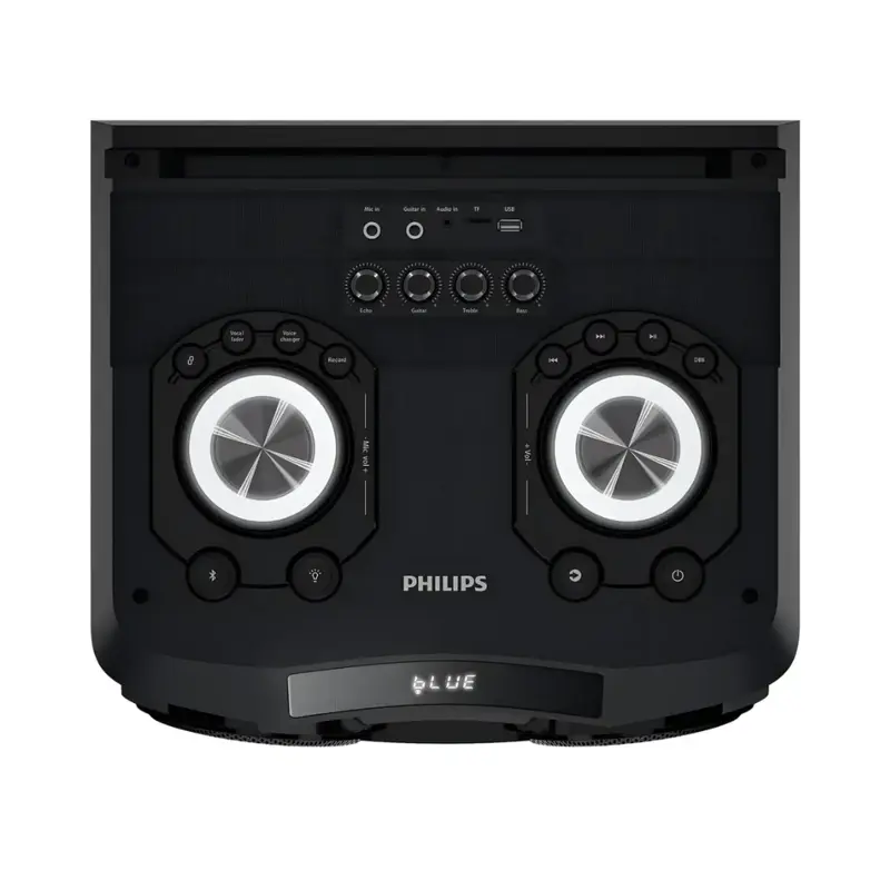 parlante philips torre de sonido tax5708/77 luces 400w